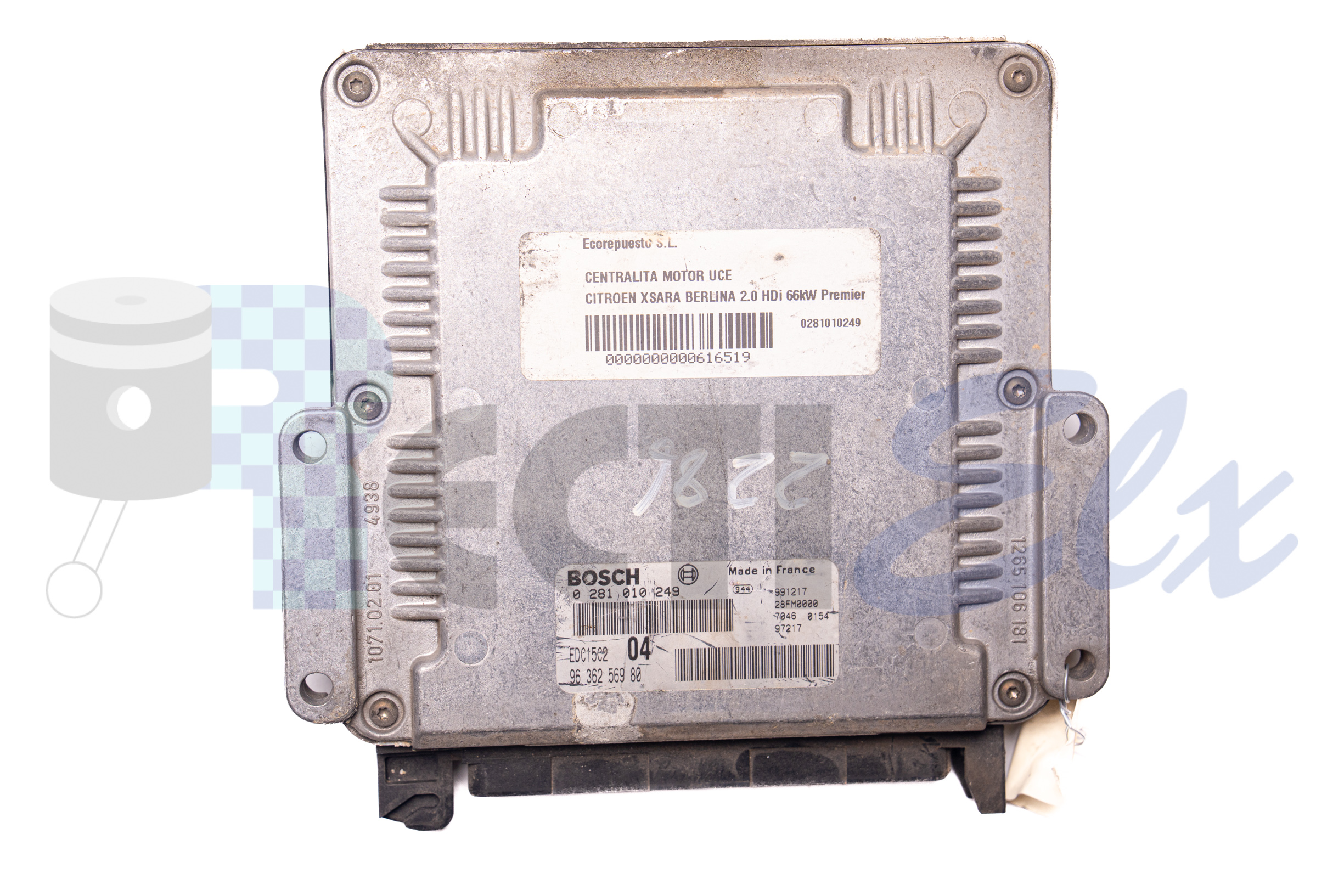 centralita de motor 0281010249 bosch (uce/ecu) para peugeot