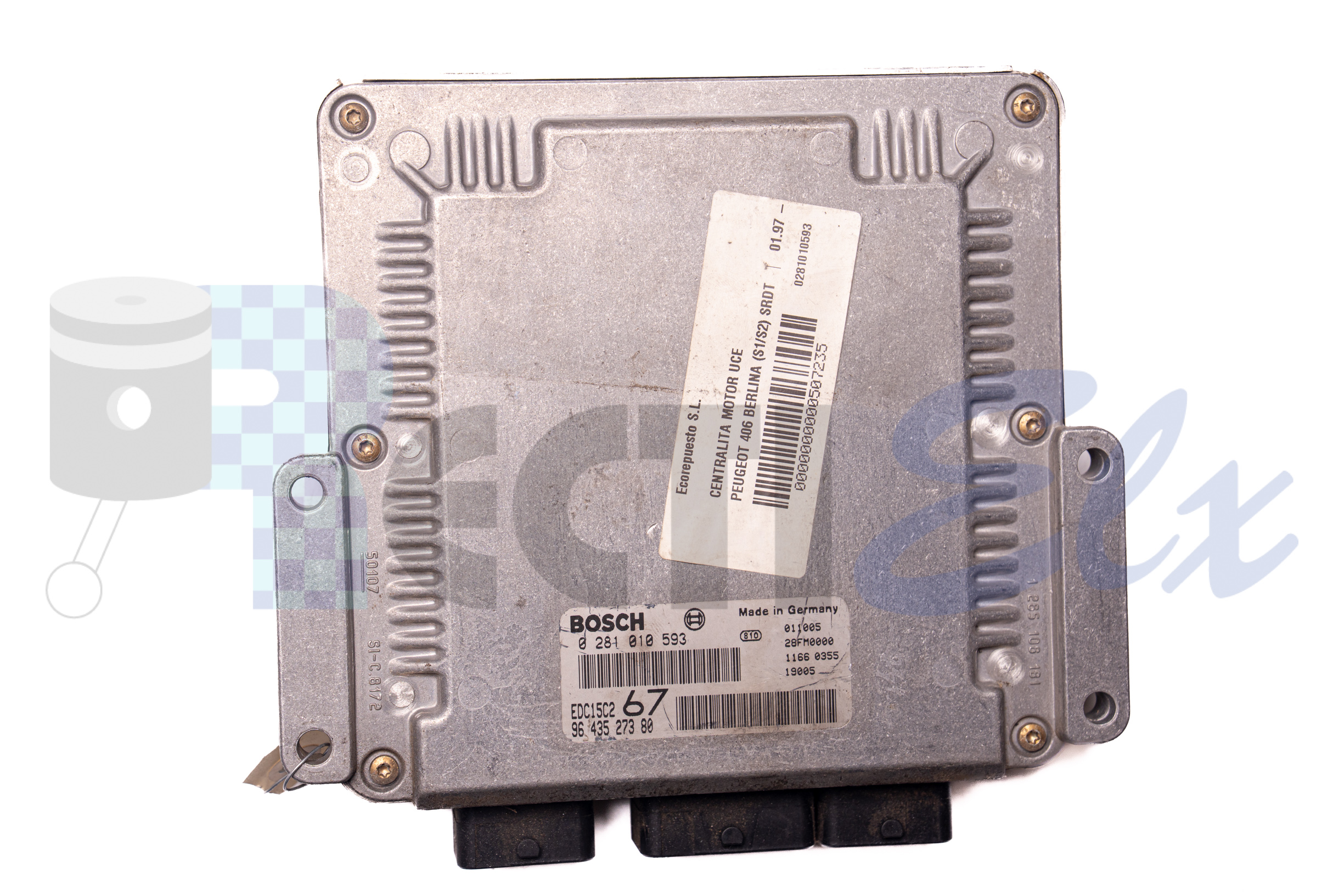 centralita de motor 0281010593 bosch (uce/ecu) para peugeot